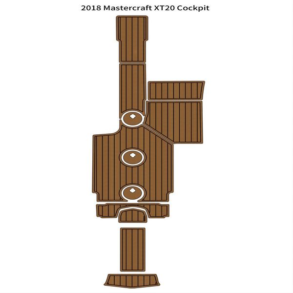 

2018 mastercraft xt20 cockpit pad boat eva foam faux teak deck floor mat