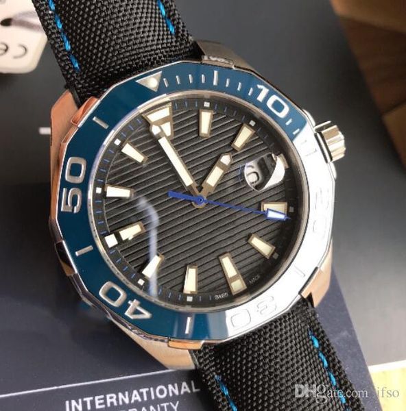 

mens watches automatic movement 43mm leather band men waterproof wristwatches sapphire crystal men luminous watches1, Slivery;brown