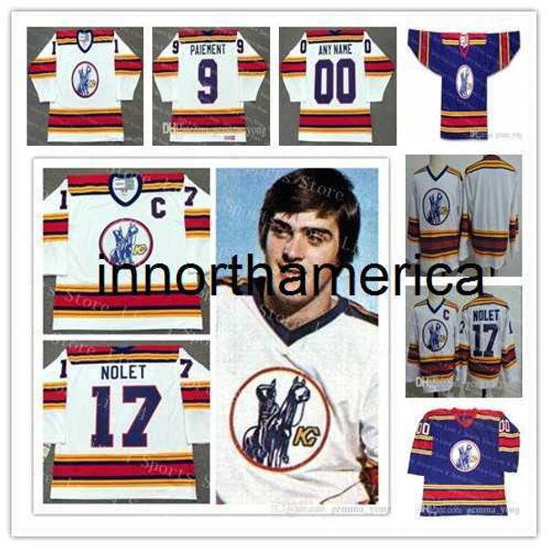 

customized 1974-1976 vintage kansas city scouts college hockey 17 simon nolet 1 denis herron 4 steve durbano embroidery wholesale jerseys, Black