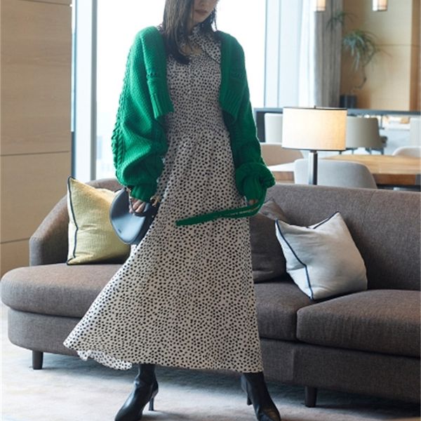 

party dresses neploe autumn winter women robes japanese temperament sweet vestidos love printed drawstring slim waist 221203, White;black