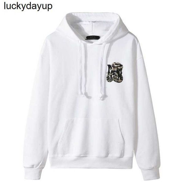 

men's hoodies designer sweatshirts winter fashion man amirs python print men loose streetwear hoodie, Black