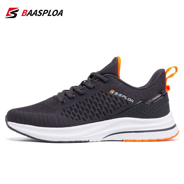 

dress shoes height increasing baasploa men knit casual walking breathable trendy sneakers original light shock absorption male 221205, Black