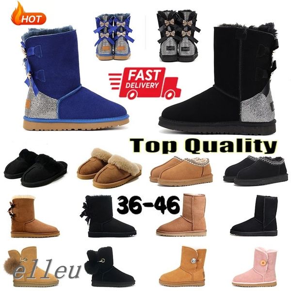 

australia snow platform uggly boots boot warm boots suede shoes classical short mini women tasman ugglies man womens plush casual chestnut g, Black