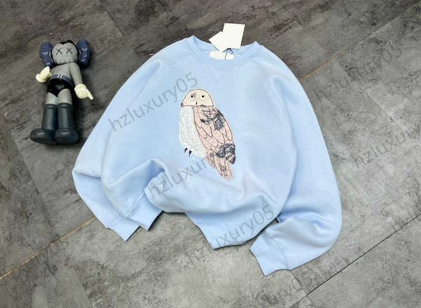 

womens hoodless hoodie chest owl embroidery thread round collar pullover sweatshirt off shoulders long sleeves add fleece sport casual wome, Black