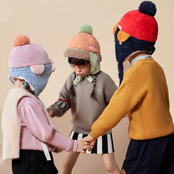 

caps hats kocotree kids winter toddler christmas colors warm soft children boys girls downy ear pprotection warmth 221205, Yellow