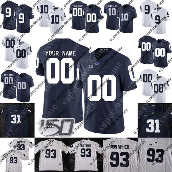 

american college football wear penn state nittany football jersey micah parsons justin shorter slade michal menet lamont wade shane simmons, Black