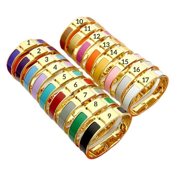 

Fashion Bracelet Designer Bracelets Luxury Jewelry Women Bangle Classic Titanium Steel Alloy Gold-Plated Craft 17 Colors Gold/Silver/Rose Never Fade Not Allergic