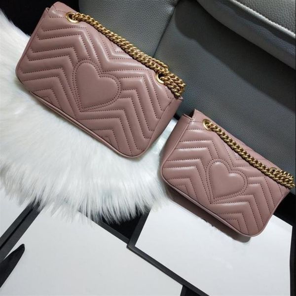

fashion love heart v wave pattern satchel shoulder bag chain handbags crossbody purse lady leather classic style tote bag with gif300q