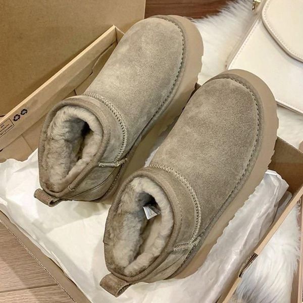 

boots winter slip on women warmth suede matte leather plush snow height increasing shoes woman lady flat bottine boot 221205, Black
