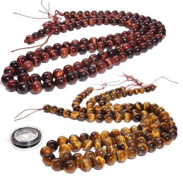 

crystals beads bulk wholesale tiger eyes loose beads for jewelry bracelets necklaces making with crystal stretch cord yellow red, Black