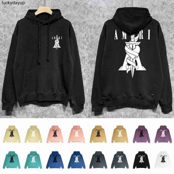 

men's hoodies designer sweatshirts new fashion brand amirs men's women's casual cotton sweater men's streetwear hoodies, Black