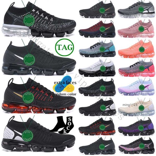 

2023 with box fly 2.0 knit 3 running shoes for mens womens tn vap sports shoe triple black white x pink red oreo grey aluminum dusty chaussu
