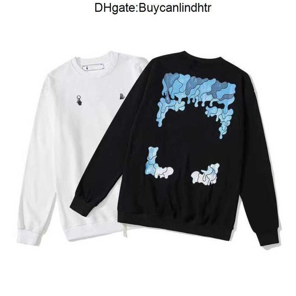 

fashion men's luxury jackets sweatshirts offs brand pullover shirts men arrow cross letter print hoodies classic women o-neck sweater, Black;brown
