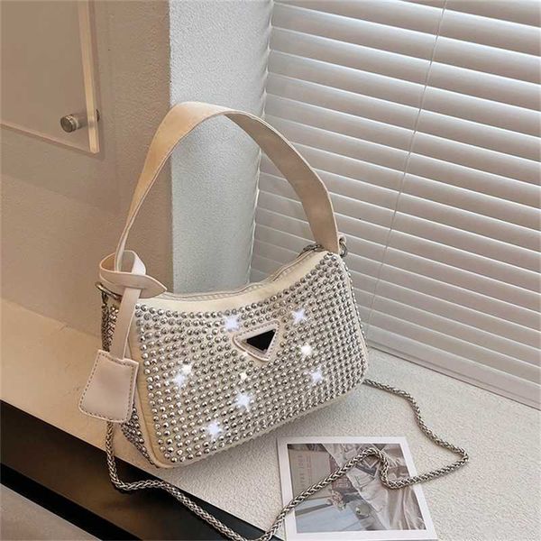 

fashion rhinestone underarm shoulder bag woman luxury brand diamond-encrusted women handbags designer chain dinner crossbody