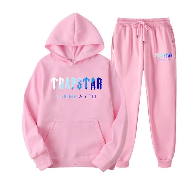 

men s tracksuits trapstar tracksuit 2 pieces set hoodies fleece sweatshirt pants suit hoodie sportswear jogging sets brand 221203, Gray
