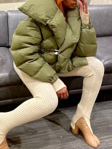 

women s down parkas casual bread jacket puffer coats winter women streetwear y2k clothes thick warm cropped elegant puff 221205, Black