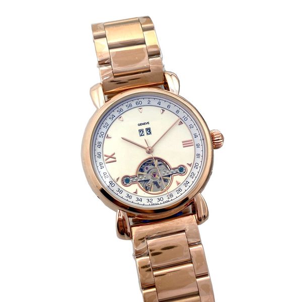 

fashion luxury men watches brand business mens designer watch stainless steel band mechanical automatic movement 42mm gold wristwatches for, Slivery;brown