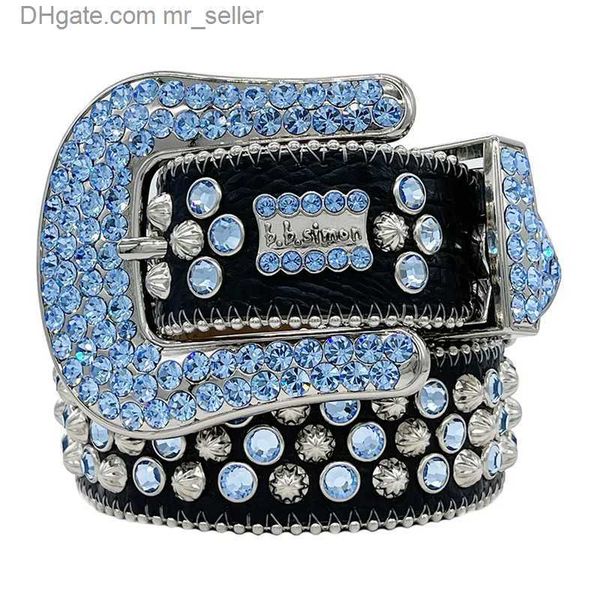 

2023 designer belt bb simon belts for men women fashion shiny diamond belt mr seller, Black;brown