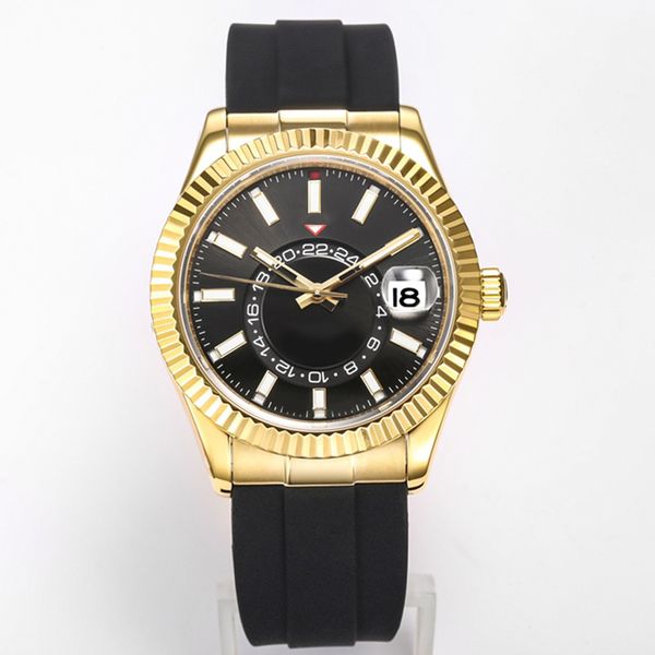 

mens watch internal rotation 40mm automatic 2813 movement 904l stainless steel dial automatic calendar sapphire mirror classic luminous wate, Slivery;brown