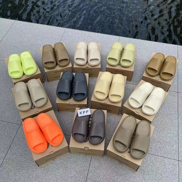 

wholesale factory slippers mens womens indoor outdoor super soft beach shoes embossed letter slipper trend street sandals large size 35-45, Black