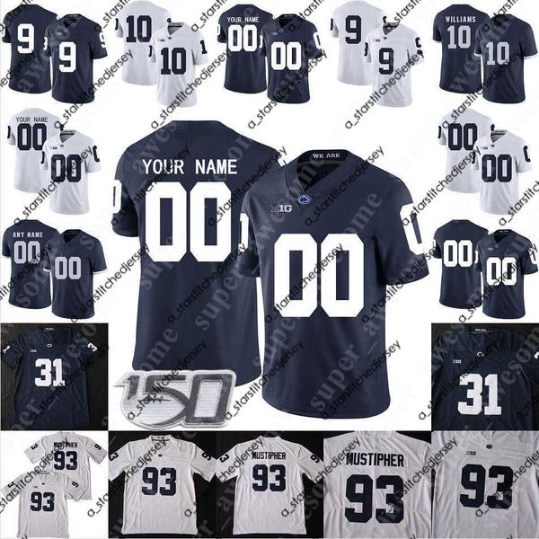 

american college football wear penn state nittany football jersey nick tarburton daniel george jonathan sutherland cam brown tariq castro-fi, Black