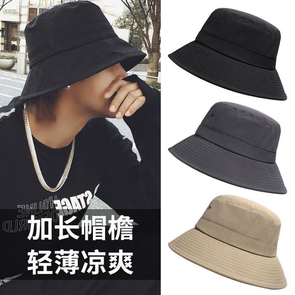 

wide brim hats bucket waterproof oversize panama cap big head man outdoor fishing sun lady beach plus size 56-60cm 60-65cm 221205, Blue;gray