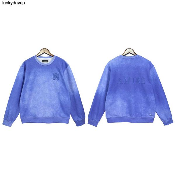 

men's hoodies designer sweatshirts amirs men's wear winter new cotton same color contrast men's women's neck streetwear, Black