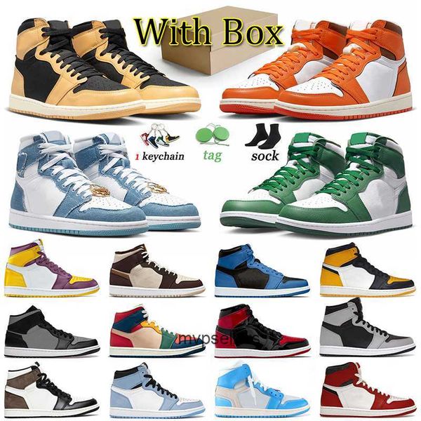 

starfish 1 1s jumpman offs white basketball shoes men women j1 chicago lost and found sports designer shoe trainers denim high og yellow