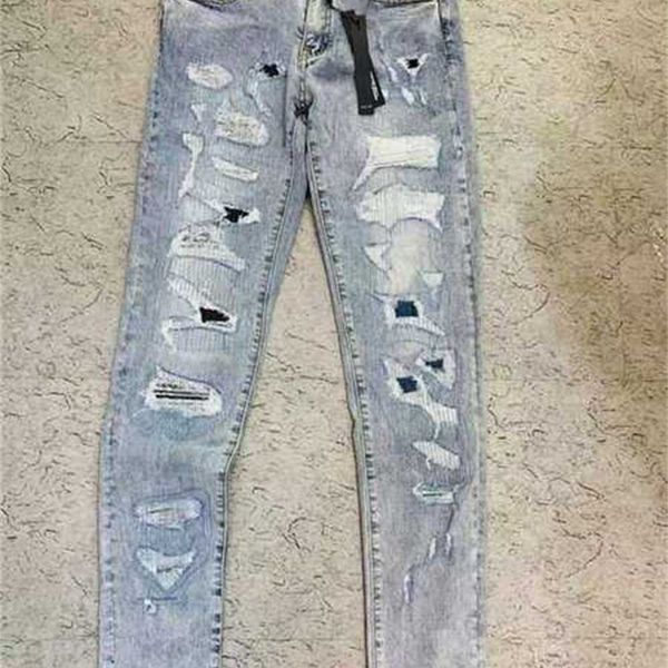 

men's jeans 2021 mens designer distressed ripped biker slim fit motorcycle denim for men s fashion jean mans pants pour hommes real90xu, Blue