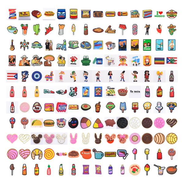 

highquality garden shoes charm for wholesale custom new fashion clog sandal shoe decoration mexican croccharms for croc, White;pink