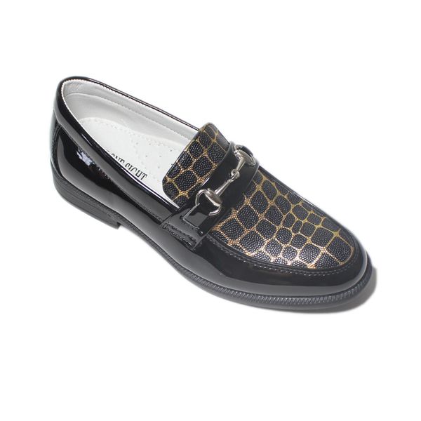 

sneakers boys leather shoes kids formal footware for party wedding black patent slip on dress lightweight performance loafer25 38 221205, Black;red