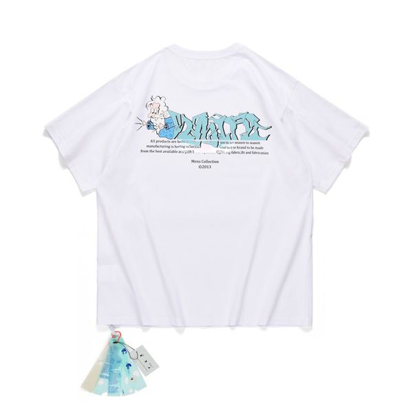 

men's t-shirts designer puffer cotton blend vintage t shirts luxury loose women tees brands casual clothing street arrow gradient prin, White;black