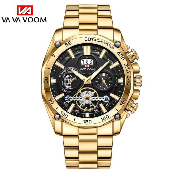 

watch wrist vavavoom luminous trend student men's tourbillon non automatic mechanical, Slivery;brown