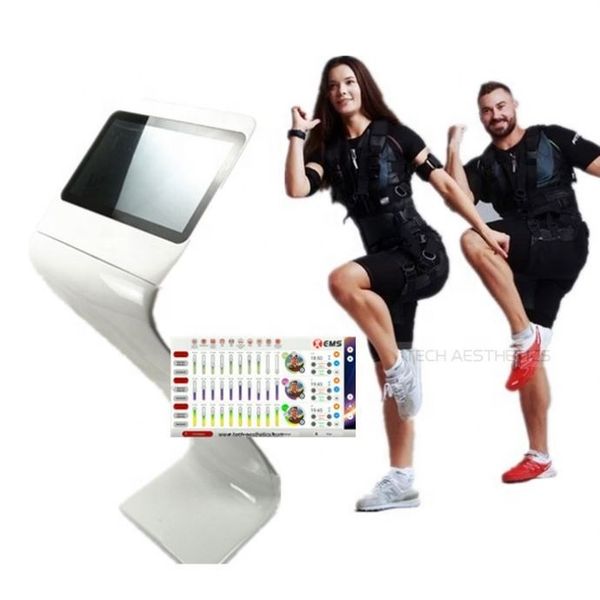 

2023 technology (wireless&wired version) ems fitness machine with training suit for muscle body fitness