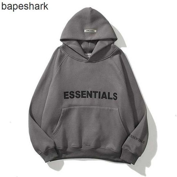 

mens essentials hoodies luxury brand man streetwear winter cotton casual woman clothing warm sweater pullover sweatshirts, Black