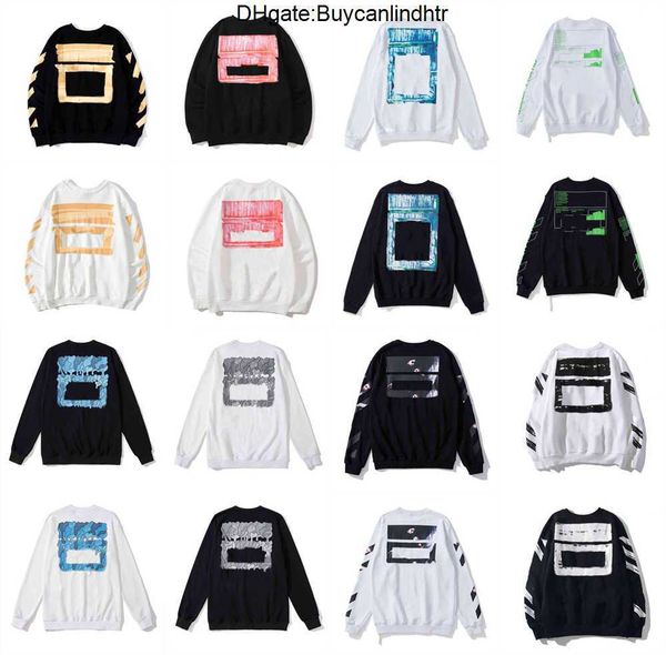 

fashion men's luxury sweatshirts offs brand pullover shirts men arrow letter print hoodies classic women o-neck black white sweater loo