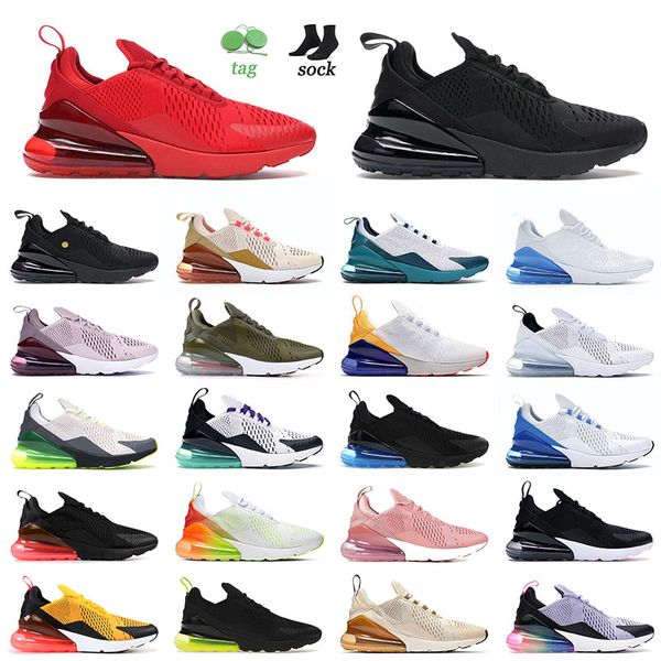 

classic designer air cushion 270 running shoes triple black university red big size 14 15 p blue barely rose max 270s men women trainers