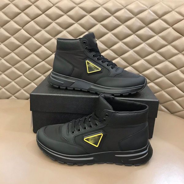 

fashion casual shoes sneakers designer gao bang men's leather classic thick-soled breathable outdoor leisure sports men's walking, Black