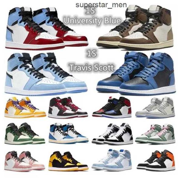 

high jumpman 1s basketball shoes trainers sneakers university blue dark mocha light smoke grey hyper chicago patent bred royal toe men women