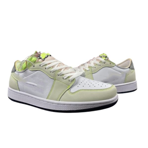 

running shoes men and women sneakers jumpman 1 1s white green ghost green low help