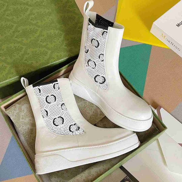 

design shoes winter boots ggity ankle booties fashion sneakers women leather high heel thick socks g boot q4kx, Black
