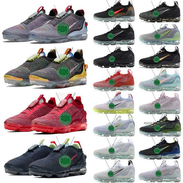 

2023 2021 airs vapour knit running shoes maxs 2.0 volt fly 1.0 mens oreo obsidian sneakers safari cny red orbit women maxes metallic silver, Black