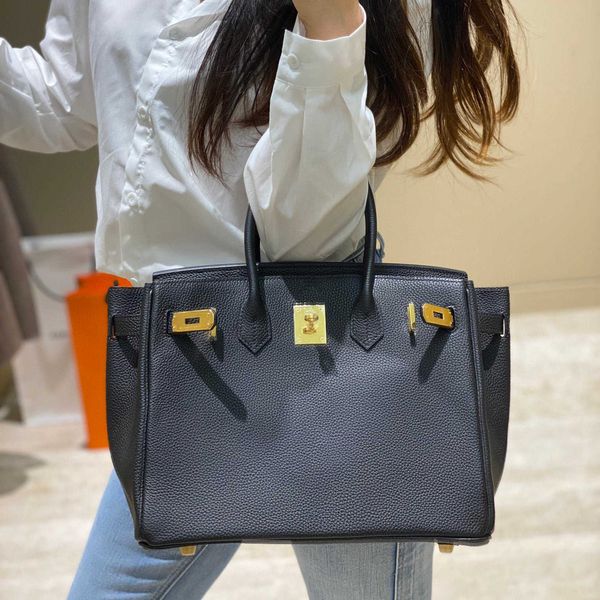 

designer herme birkins handbags togo layer cow leather bag large capacity fashionable single shoulder messenger women's handbag wm