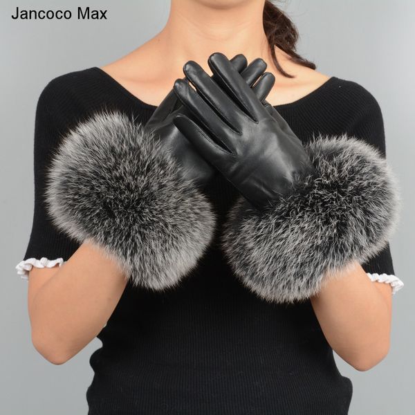 

five fingers gloves arrival genuine leather glove real sheepskin fur women' fashion style s7200 221203, Blue;gray