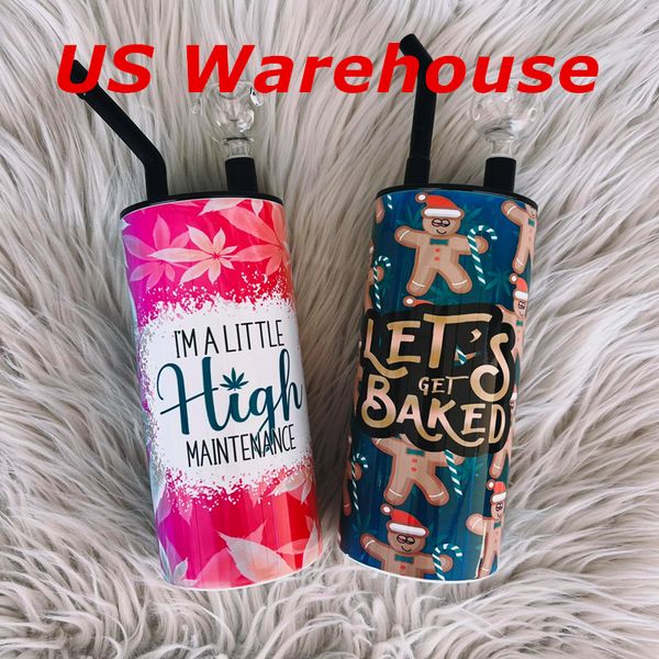 

local warehouse 22oz sublimation smoking tumbler white blank straight fatty tumblers stainless steel water bottles diy heat transfer smoke c