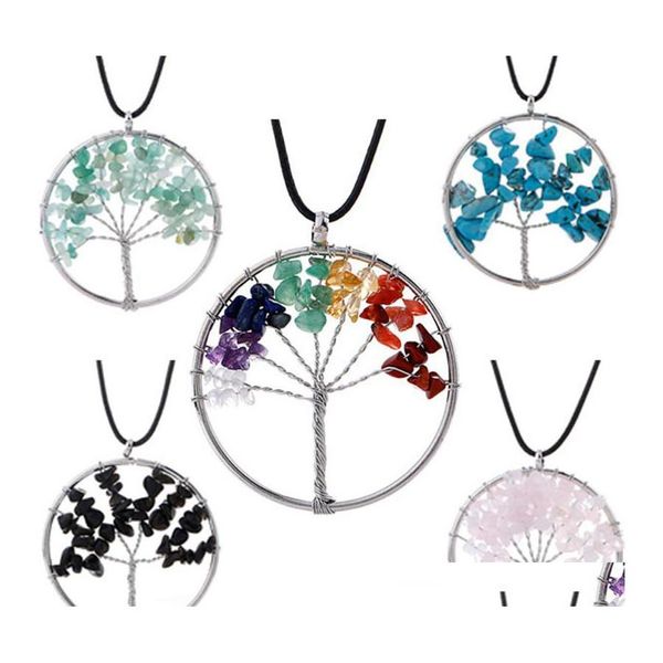 

pendant necklaces pendant necklace for women natural stone necklaces womens fashion jewelry christmas party gift 12colors wholesale dhx3u, Silver