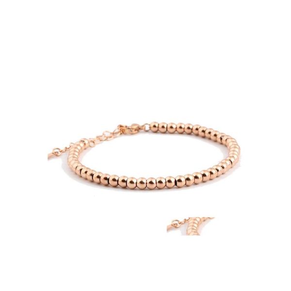 

beaded fashion women bracelet jewelry stainless steel 5mm beads bracelets bangles drop delivery dhkd5, Black