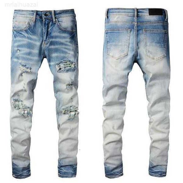 

men's jeans fashion mens cool style luxury designer denim pant distressed ripped biker black blue jean slim fit motorcycle size 28-40ph