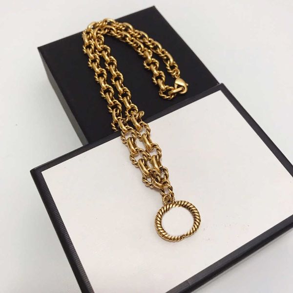 

fashion design letter necklace couple retro hip hop gift personality high1 quality silver plated chain necklace jewelry