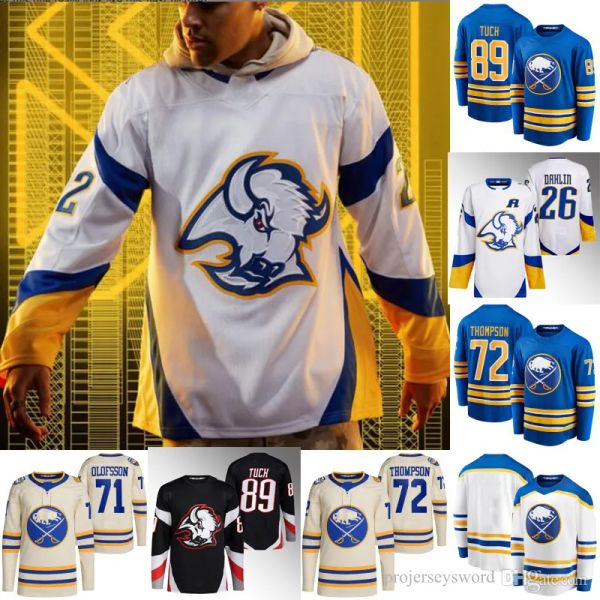 

buffalo 53 jeff skinner sabres reverse retro jersey alex tuch victor olofsson kyle okposo rasmus dahlin owen power tage thompson riley sheah, Black;red